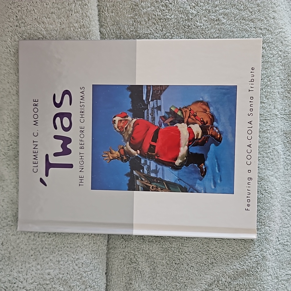 "Twas the Night before Christmas" book featuring a Coca-Cola Santa tribute NWT